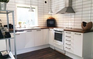 Frigorífico, placa de cocina, lavavajillas y cafetera o tetera