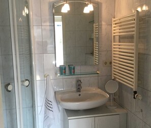 Shower, hair dryer