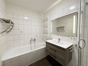Shower, hair dryer