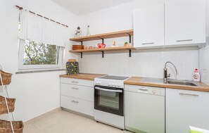 Fridge, microwave, stovetop, dishwasher