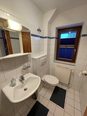 Douche, sèche-cheveux, serviettes fournies