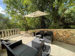 Terrace/patio - Holiday apartment with terrace and air conditioning (Šilo)