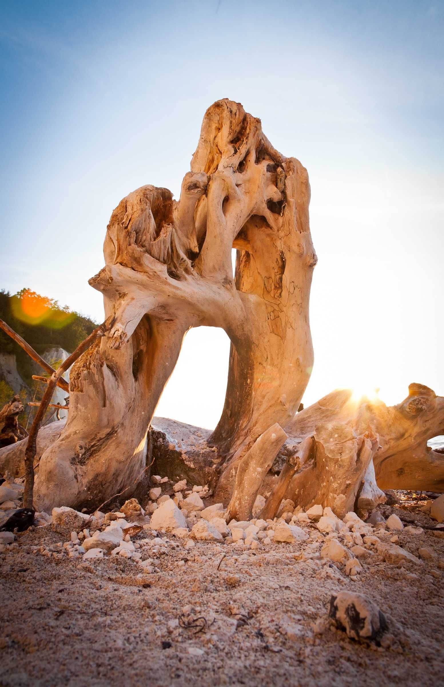A natural rock formation with a unique arch-like structure.
