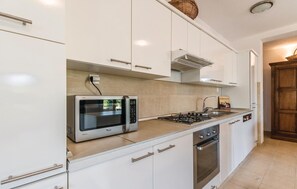 Kühlschrank, Mikrowelle, Herdplatte, Geschirrspüler