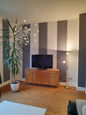 Fernseher, Kamin