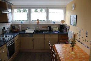 Kühlschrank, Mikrowelle, Ofen, Geschirrspüler