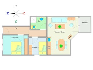 Floor plan - Reriker Straße RER20-03. - Reriker Straße 20 Whg. 03 (Kühlungsborn)