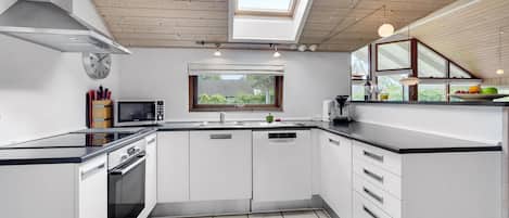 Fridge, oven, stovetop, dishwasher