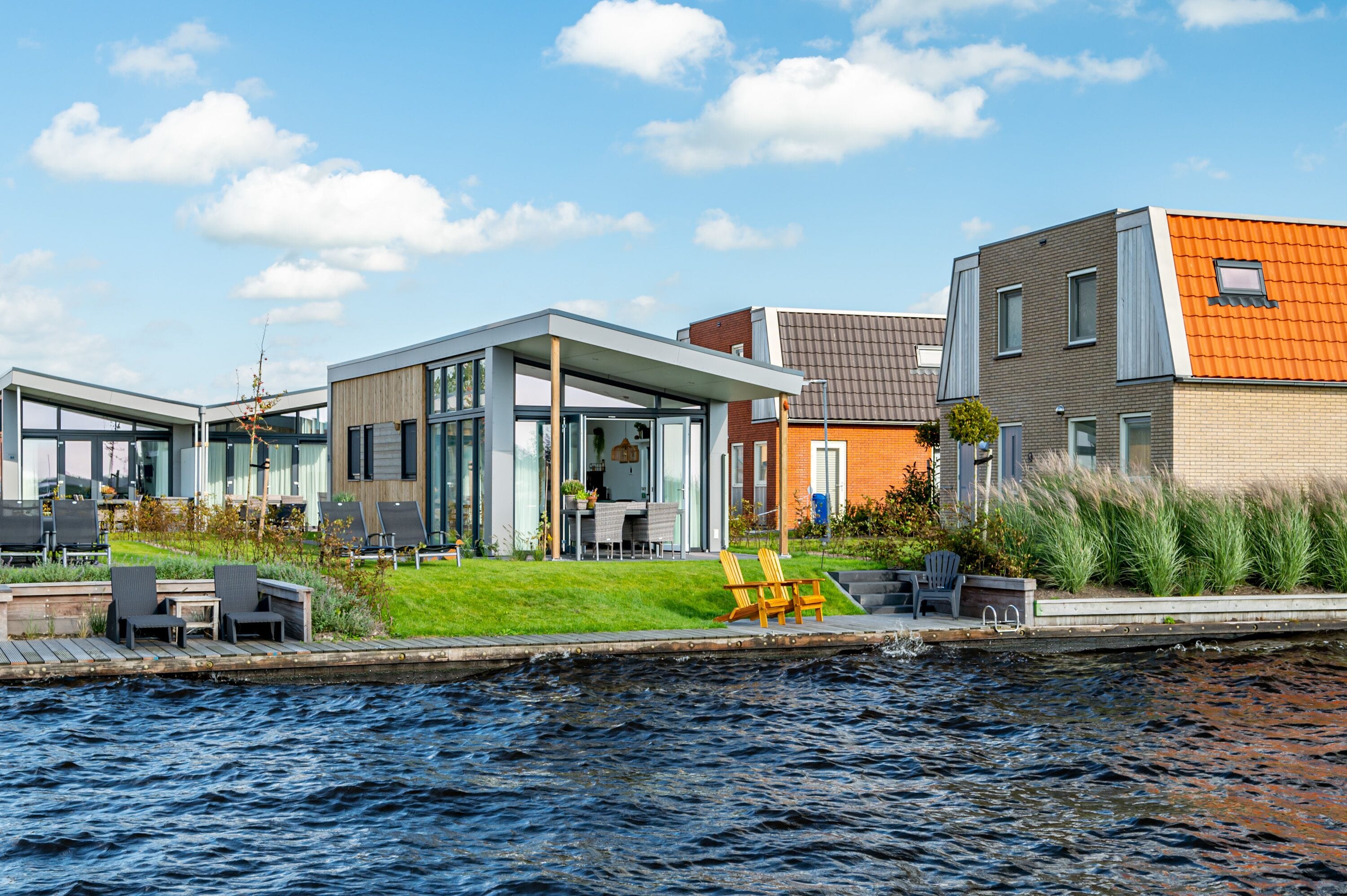 Chalet, 2 chambres, vue canal (Knilles 4 aan het water) | Wi-Fi gratuit