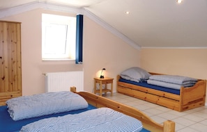 1 bedroom, travel crib, free WiFi, bed sheets