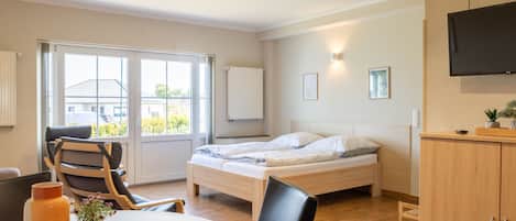 1 chambre, lit parapluie, Wi-Fi, draps fournis