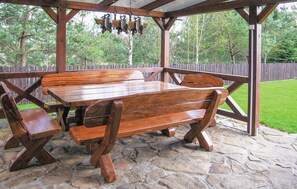 Outdoor dining - 3 bedroom amazing home in Jedwabno (Jedwabno)