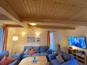 Televisión, chimenea