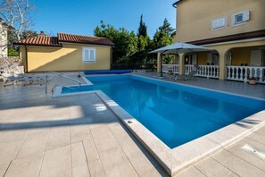 A heated pool