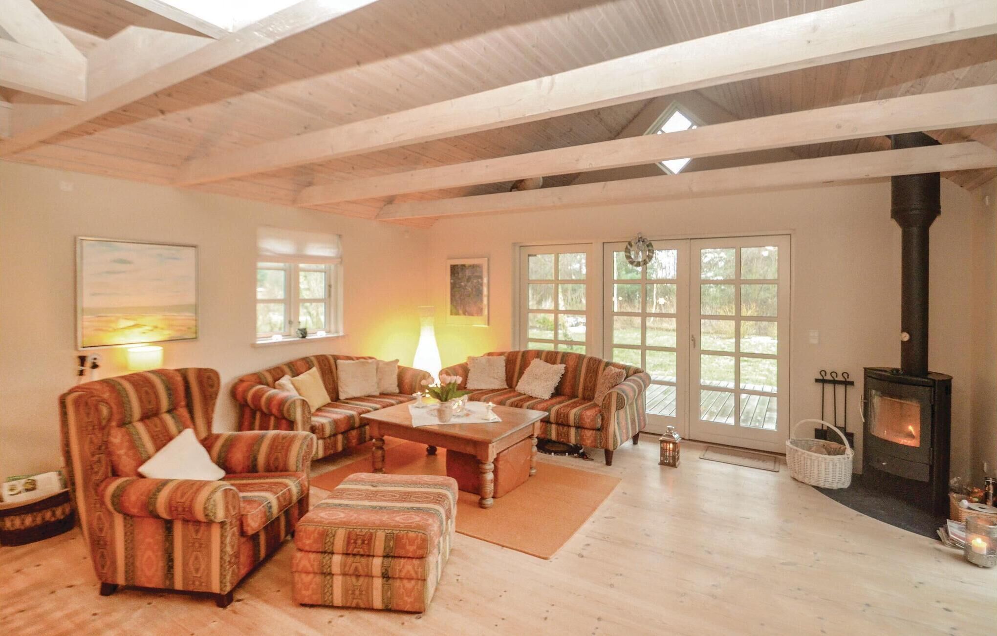 Televisión y chimenea 