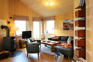 Televisie en een open haard