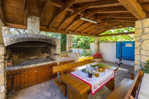 Outdoor dining - Studio with balcony and panoramic view (Crikvenica)