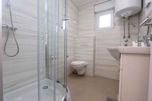 Shower, hair dryer