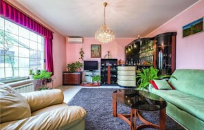 TV, DVD player, foosball