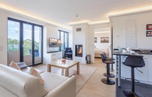 Fernseher, Kamin