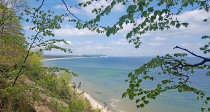 Ferienwohnung mit Balkon 0G 2 - Landhaus mit Reetdach am Teich