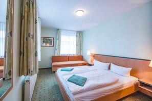 1 slaapkamer, een kluis op de kamer, wifi, beddengoed