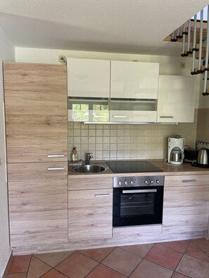 Fridge, microwave, dishwasher, highchair