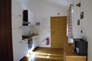 Fridge, oven, toaster, high chair