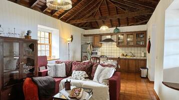 Een televisie en een open haard