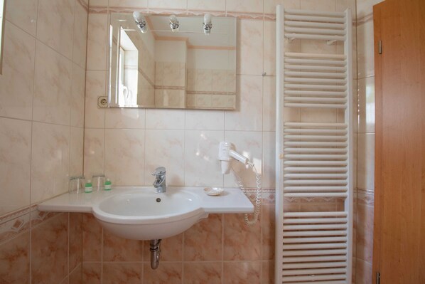 Shower, hair dryer