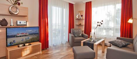 Televisie en een open haard