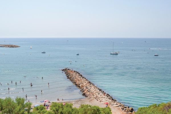Vlak bij het strand, vissen