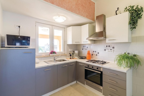 Een koelkast, een kookplaat, een vaatwasser