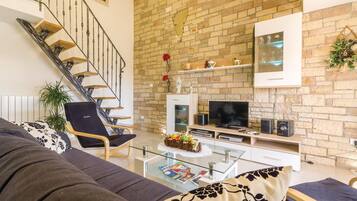 TV, DVD player, foosball, table tennis