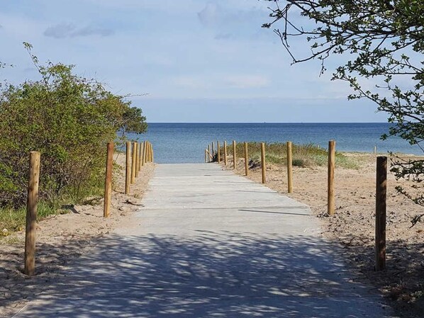 Vlak bij het strand