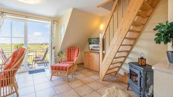 Télévision, cheminée