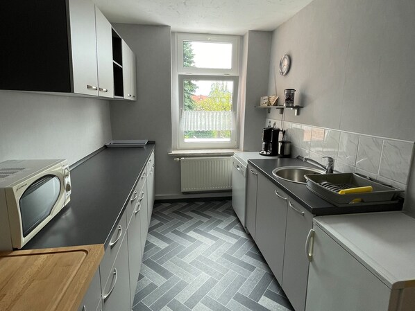 Fridge, microwave, oven, dishwasher - Apartment Gleißner / Hartmann - Apartment 1 (Sangerhausen)