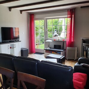 Fernseher, Kamin