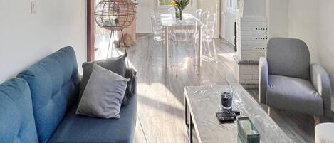 テレビ、暖炉、DVD プレーヤー、テーブルサッカー台