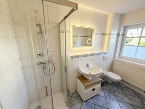 Een douche, een haardroger