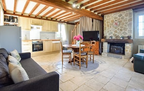 TV, fireplace, DVD player