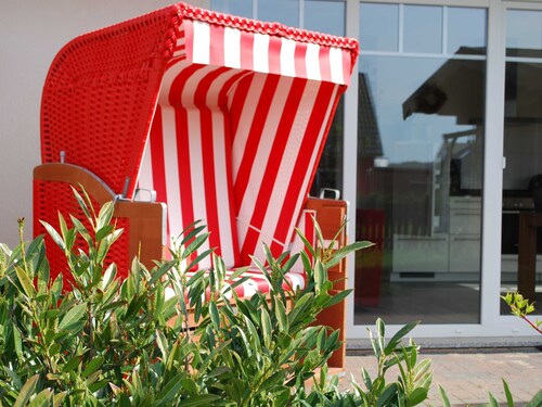 Steilküste · Terrasse · Garten · Waschmaschine - Unterkunft Steilküste, WLAN,