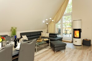 Fernseher, Kamin