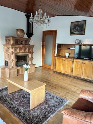 Fernseher, Kamin