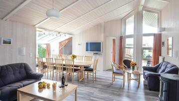 Fernseher, Kamin, DVD-Player