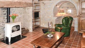 TV, fireplace, DVD player