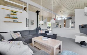 TV, fireplace, table football, ping pong