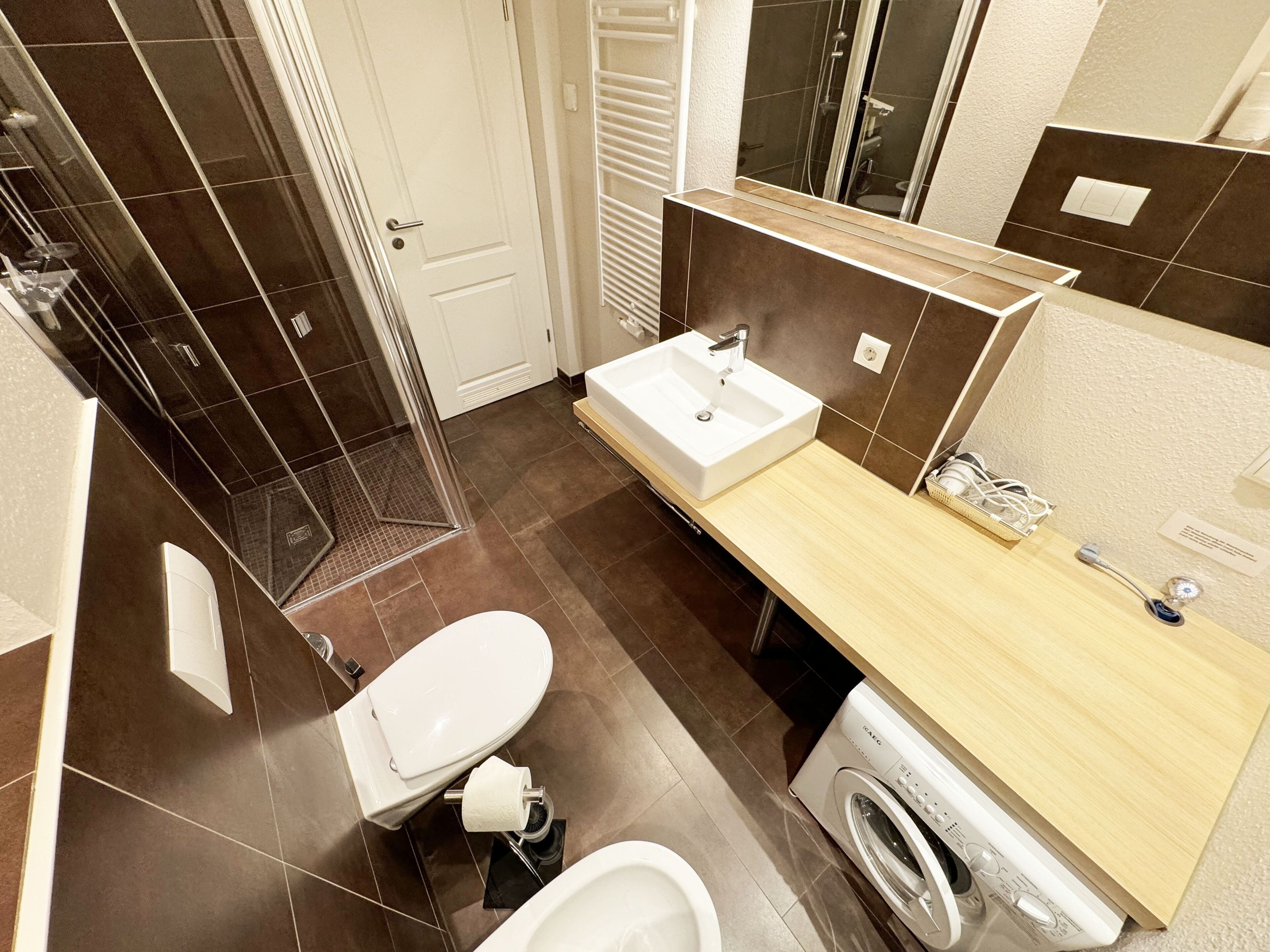 Shower, hair dryer