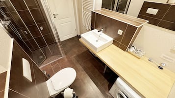 Shower, hair dryer