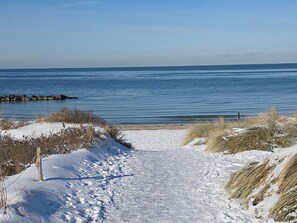 Vlak bij het strand